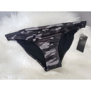 Nike Swim‎ Women's Camo Bikini Bottom Black Gray XL bathing suit